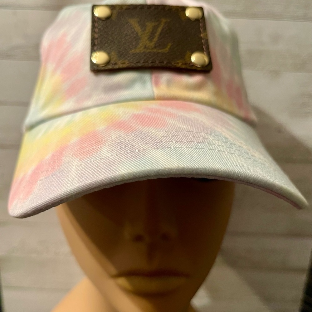 Multicolor Tie-Dye Cap with 100% Up cycle LV patch